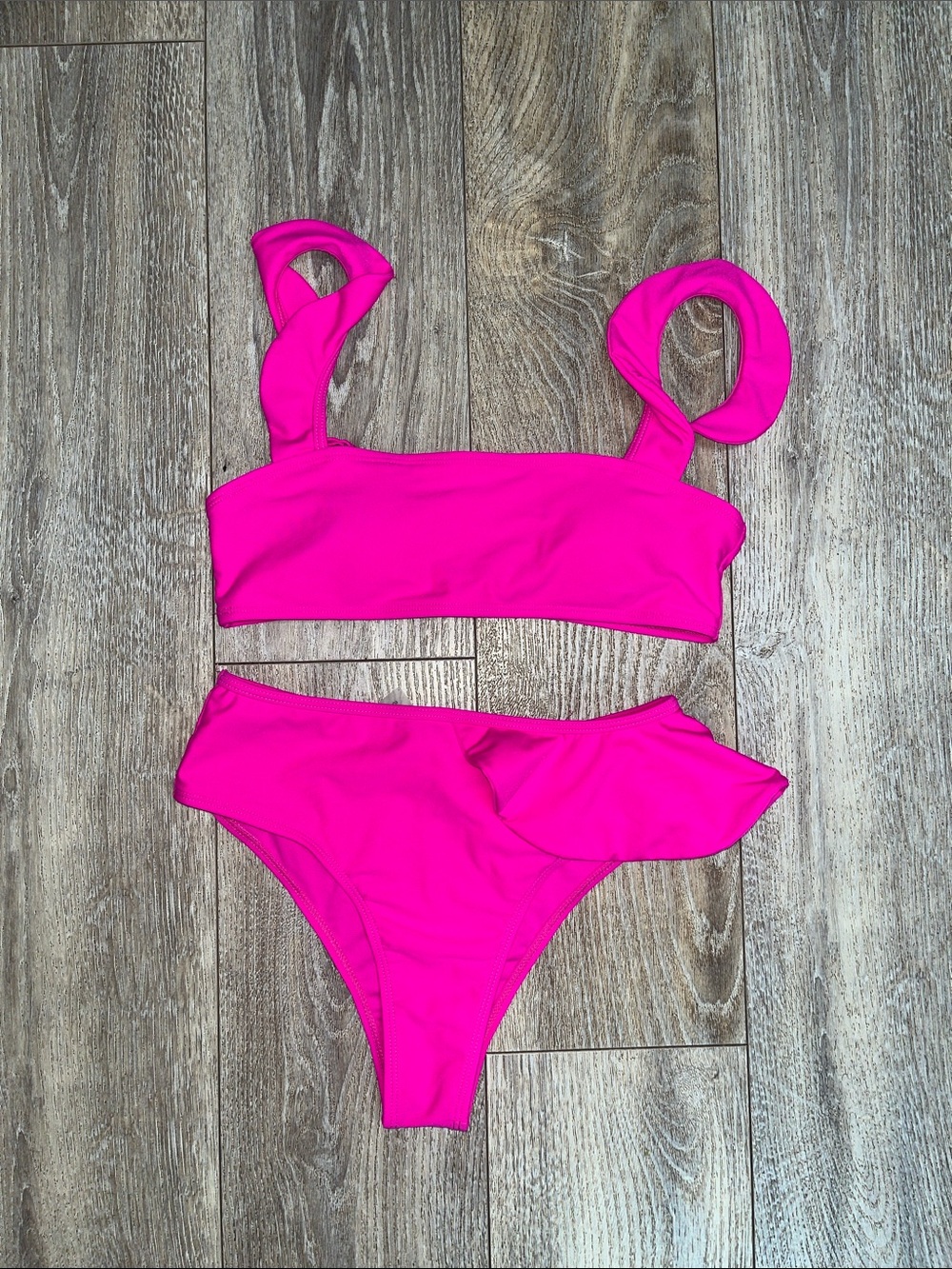 SHEIN Hot Pink Women's Two-Piece Bikini Set